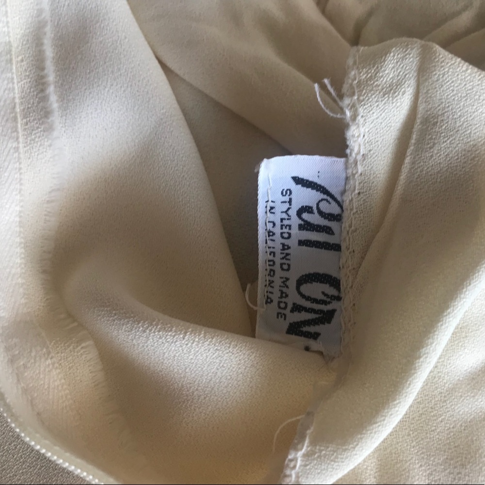 Vintage cream mock turtleneck blouse size small - Picture 4 of 7